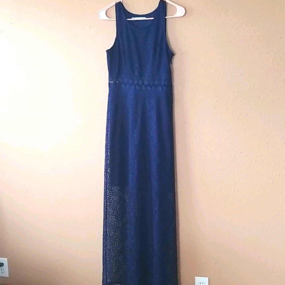 Navy lacy dress